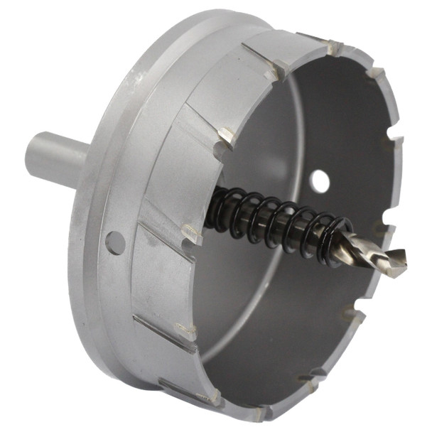 3-9/16 Carbide Tipped Hole Cutter, 1 Depth of Cut for Steel, Stainless Steel & Cast Iron