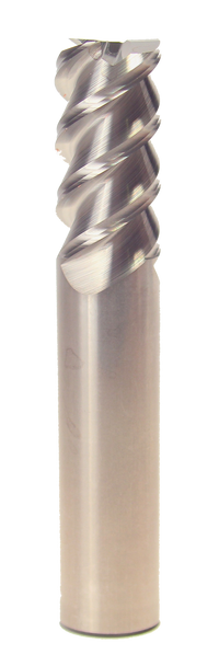 1/4 Carbide 3 Flute High Helix 60° Uncoated End Mill, Drill America