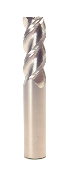 1 Carbide 5 Flute 45° Helix 3 Flute Length 6 Overall Length Uncoated (Bright) End Mill, Drill America