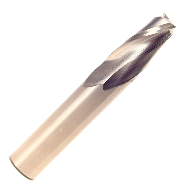 7/16 CNC Plus Tolerance 2 Flute 1 Flute Length 2-3/4 Overall Length Uncoated (Bright) Single End Square End Mill, Drill America