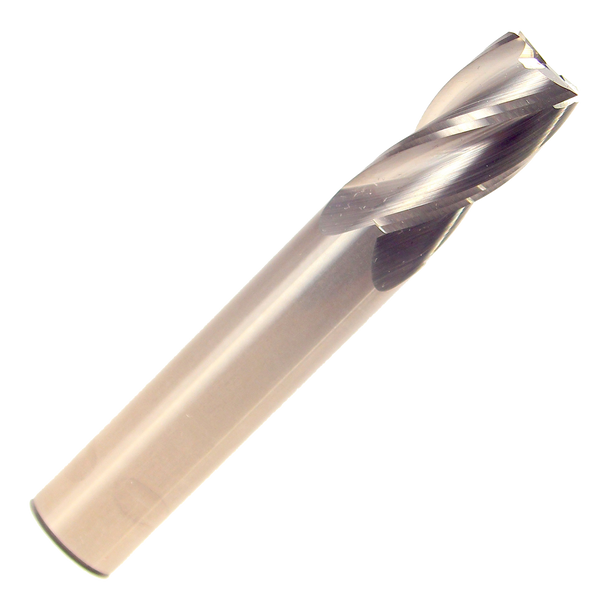 9/16 CNC Plus Tolerance 4 Flute 1-1/8 Flute Length 3-1/2 Overall Length Uncoated (Bright) Single End Square End Mill, Drill America