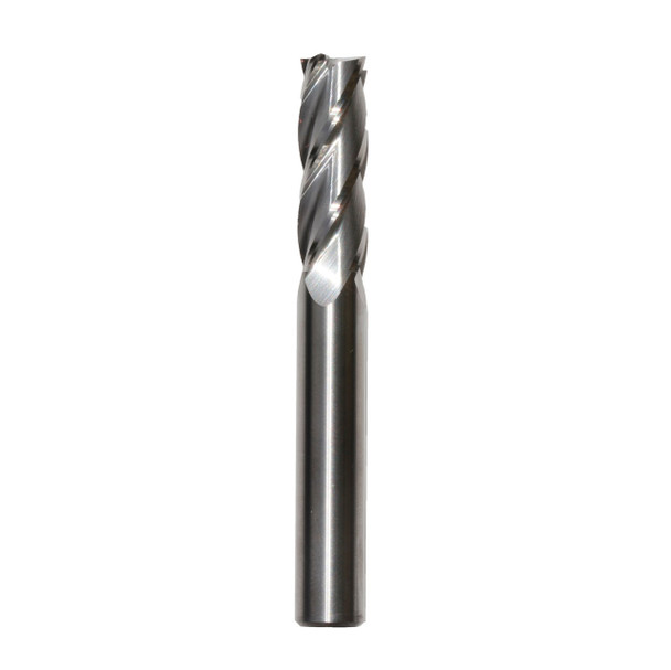 18.00mm Carbide 4 Flute 38.00mm Flute Length 100.00mm Overall Length Uncoated (Bright) Single End Square End Mill, Drill America