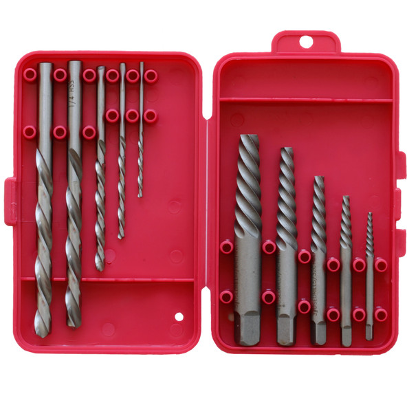 #1-6 Carbon Steel Screw Extractor Set With Left Hand Drills