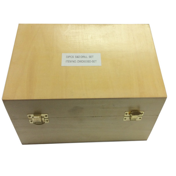 Wood Box for 33 Piece Reduced Shank Drill Set, Box Only