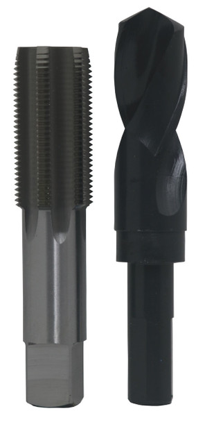 m35 x 2 HSS Plug Tap and 33.00mm HSS 1/2 Shank Drill Bit Kit, Qualtech