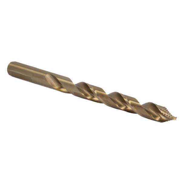 11/32 Stepped Point Cobalt Drill Bit for Stainless & Hardened Steel - 135° Tip, 3-Flat Shank