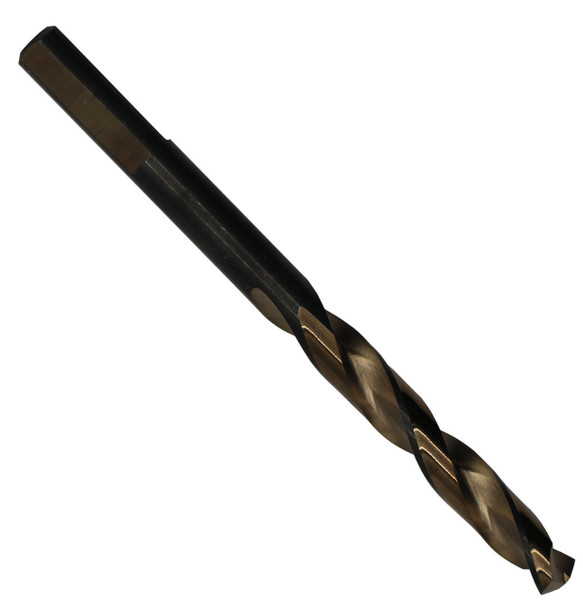 11/32 Cryogenic Treated HSS Black & Gold KFD Split Point Jobber Length Drill Bit, 3-Flat Shank