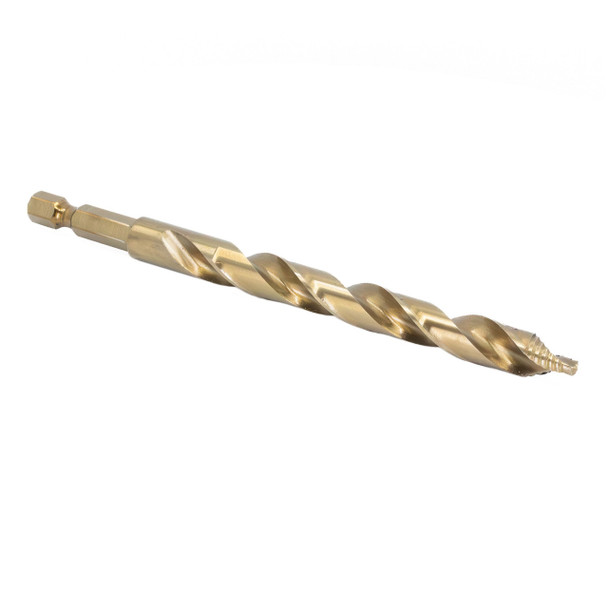 21/64 Stepped Point Cobalt Drill Bit for Stainless & Hardened Steel - Quick Change 1/4 Shank, 135° Tip
