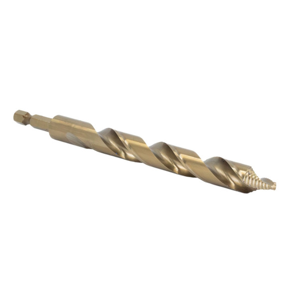 25/64 Stepped Point Cobalt Drill Bit for Stainless & Hardened Steel - Quick Change 1/4 Shank, 135° Tip