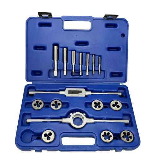 16 Piece NC HSS Round Tap and Die Set (1/4