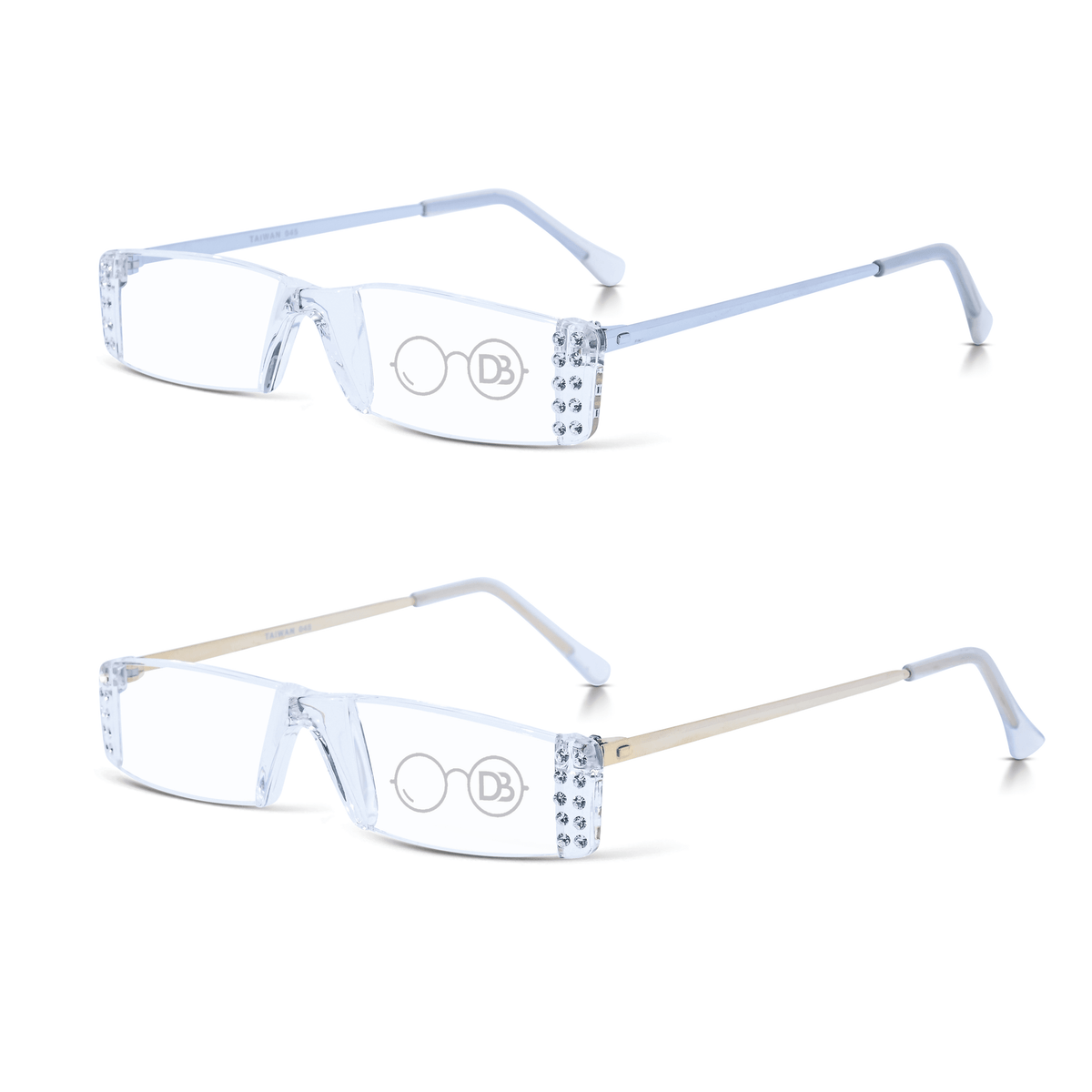 Clear Rimless Crystal Reading Glasses - Park Ave.