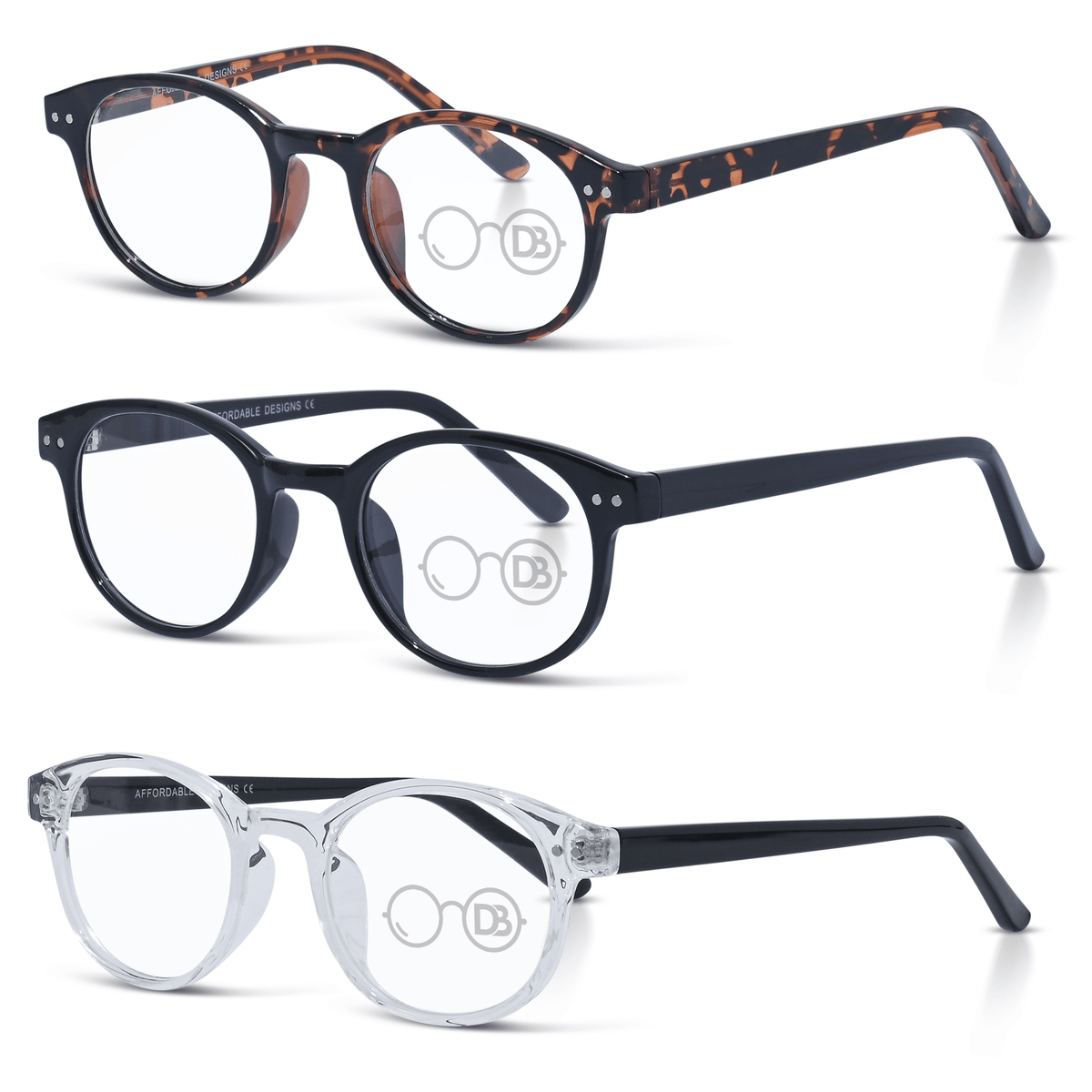 Small Round Optical Quality Reading Glasses - Yale