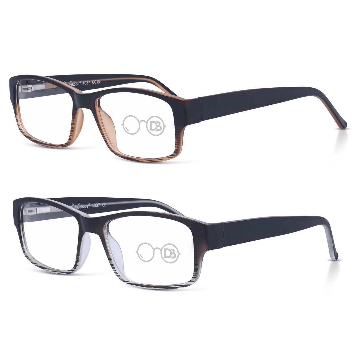 XL Edgy Rectangle Optical Quality Reading Glasses- Slam Dunk