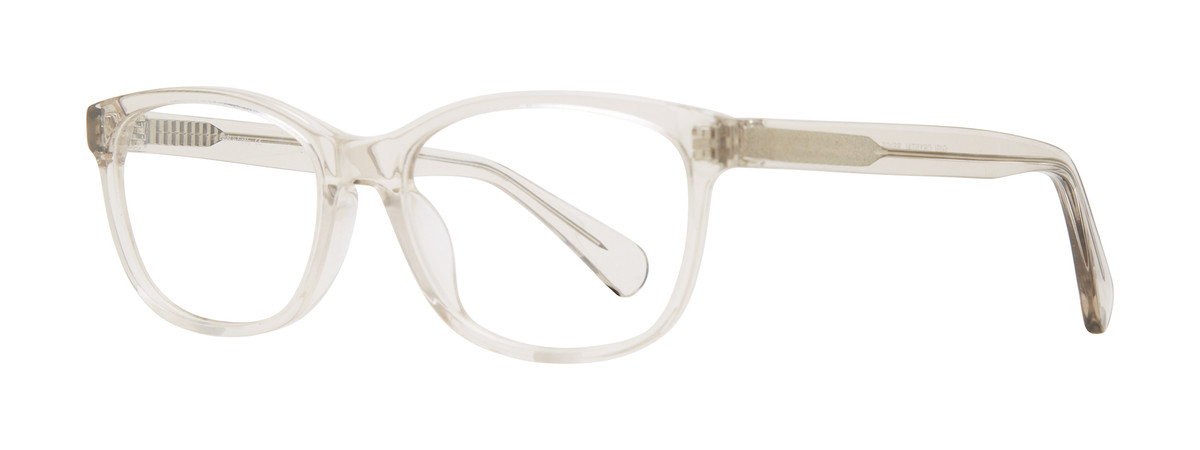 Petite feminine high end plastic readers in see through beige frame