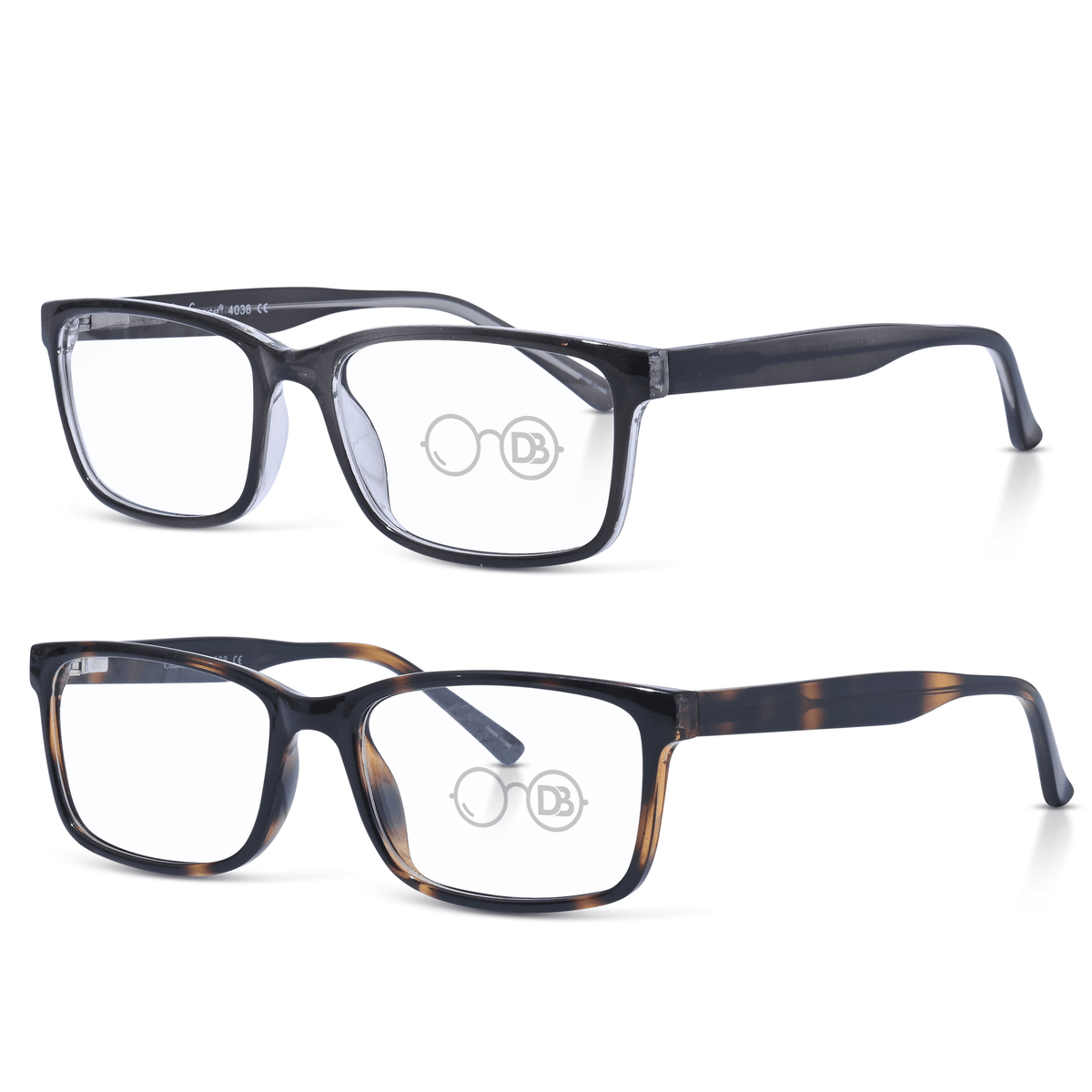 XXL Rectangle Bifocal Reading Glasses -Sharp