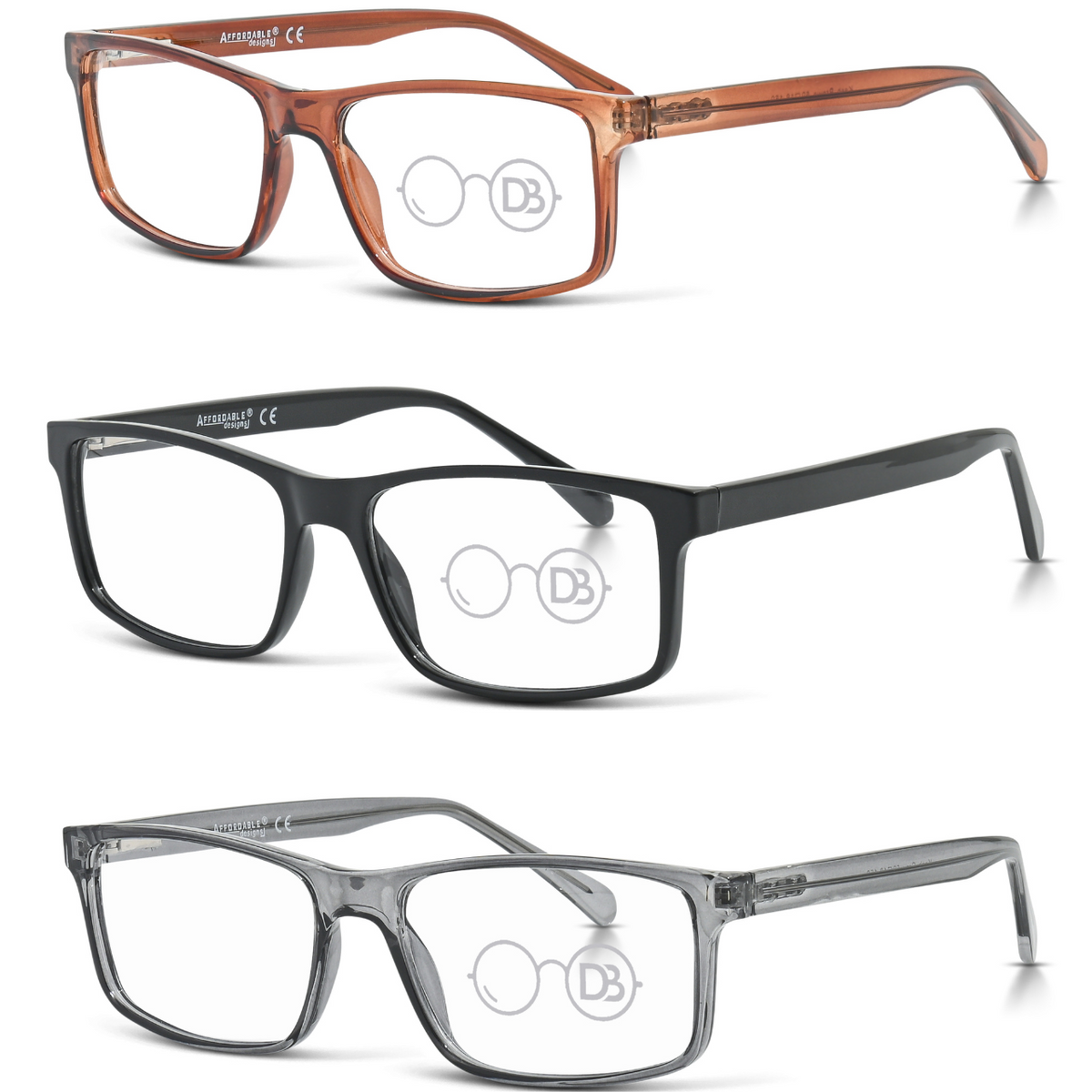 Wide Reading Glasses for Men - Kash