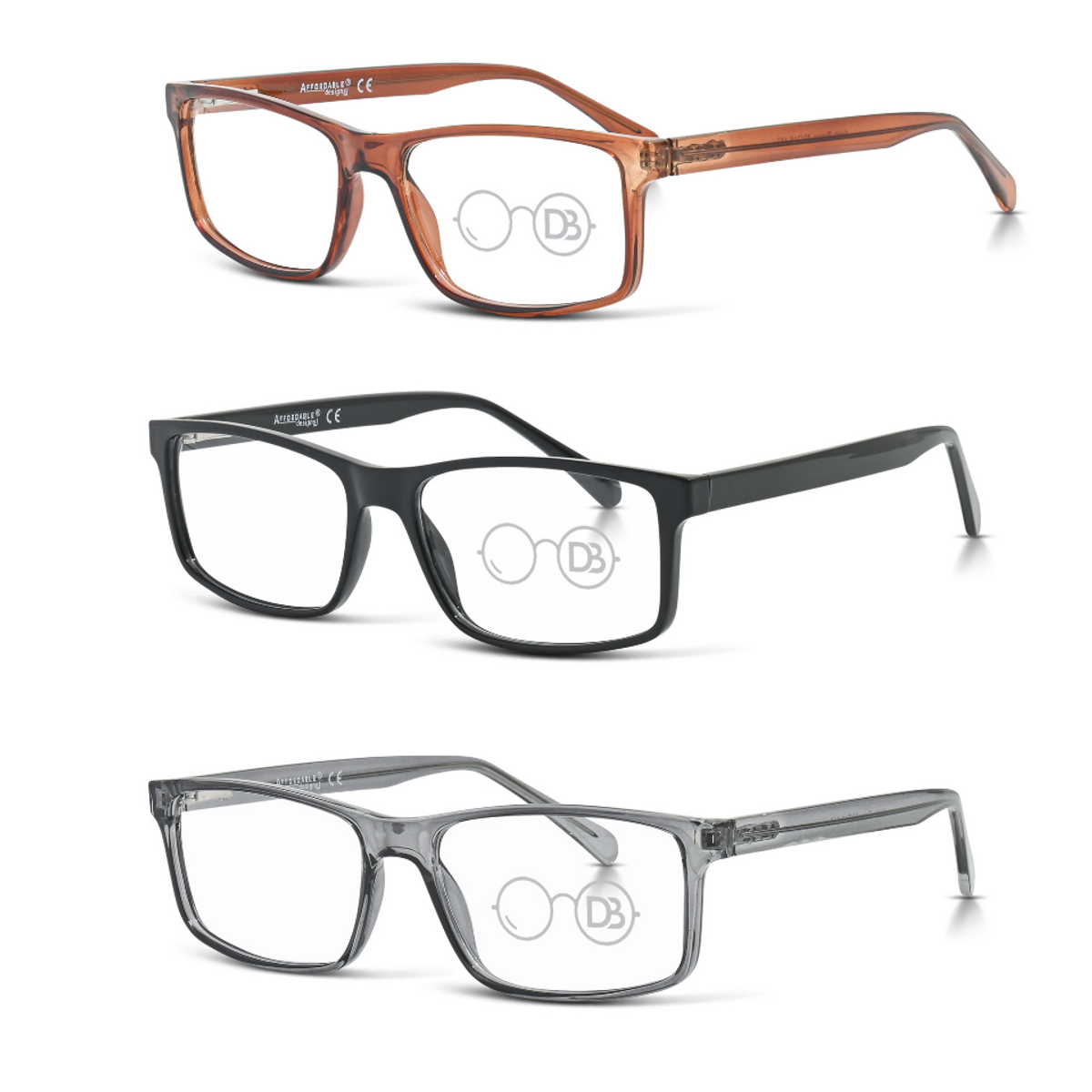 Kash XL Reading Glasses for Men | Extra-Wide Designer Frames