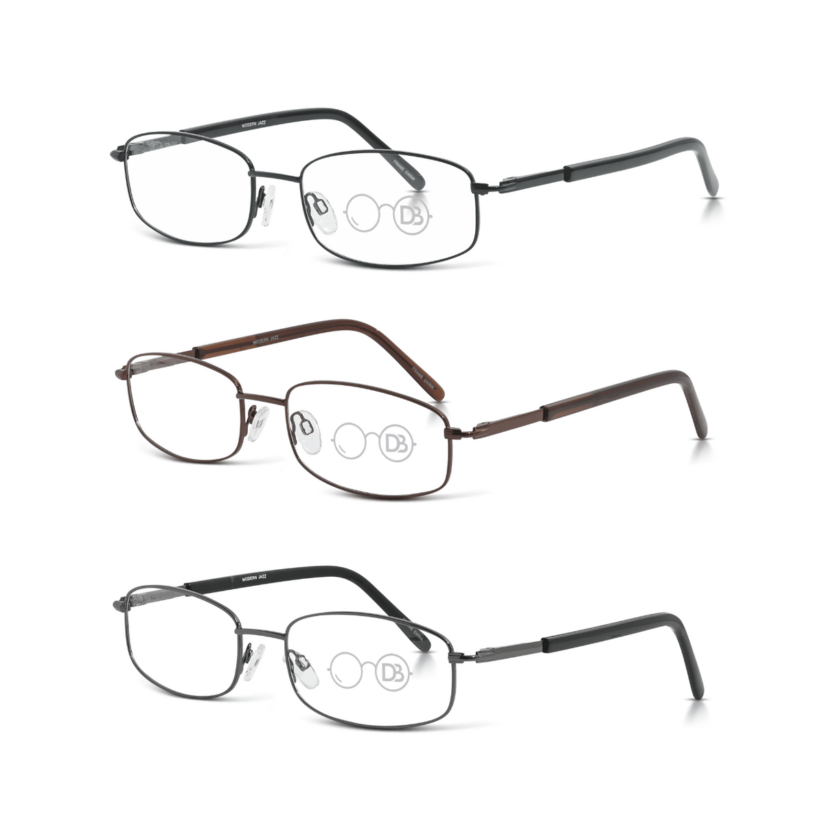 Metal Rectangular Reading Glasses- Parker