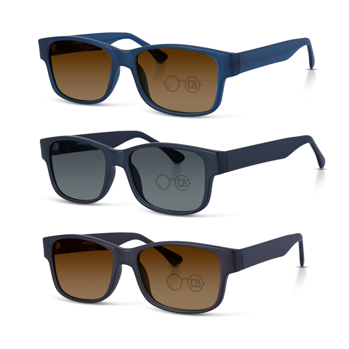 XXL Rectangle Optical Quality Reading Sun Glasses - Ike