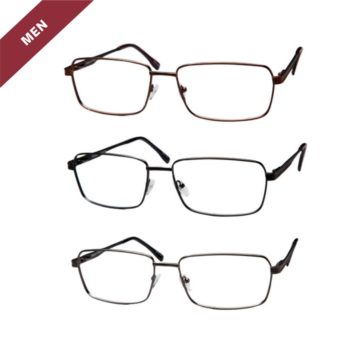 Final Table – XL Rectangle Dual-Strength Bifocal Reading Glasses