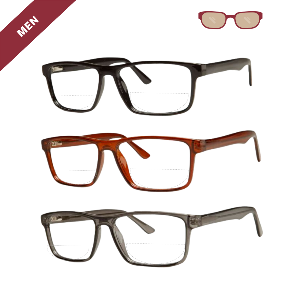 Heads Up No Limit - XL Square Dual-Strength Bifocal Reading Glasses