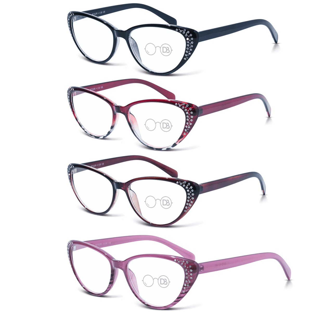 High Power Eye Reading Glasses with Rhinestones - Celebrate High Power Eye Reading Glasses with Rhinestones - Celebrate