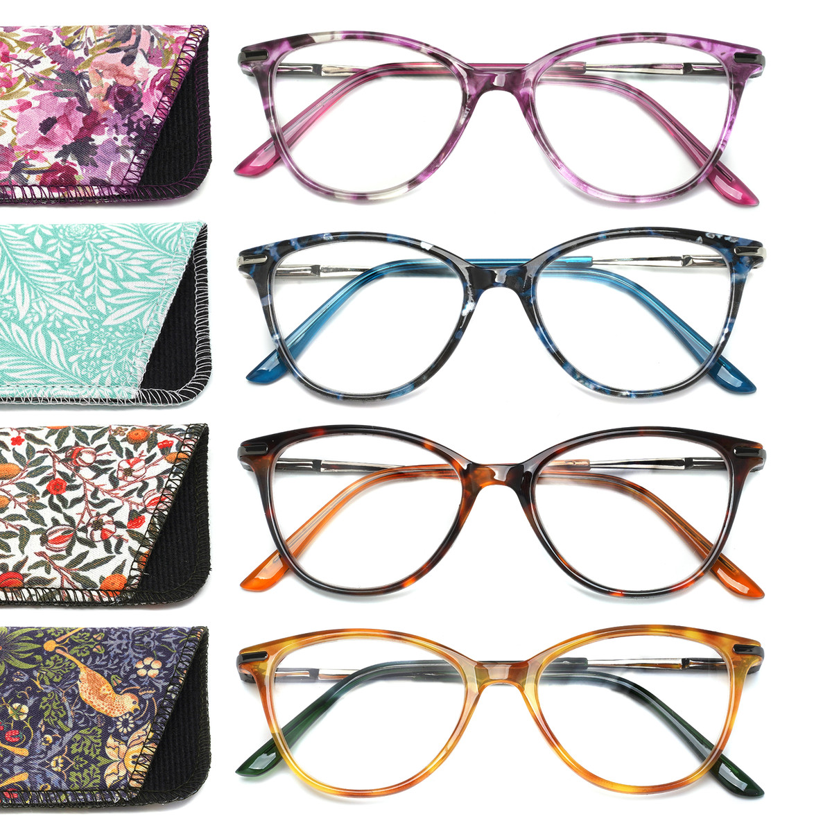 Soft Cat Eye Reader with Matching Case - Wildflower Soft Cat Eye Reader with Matching Case - Wildflower