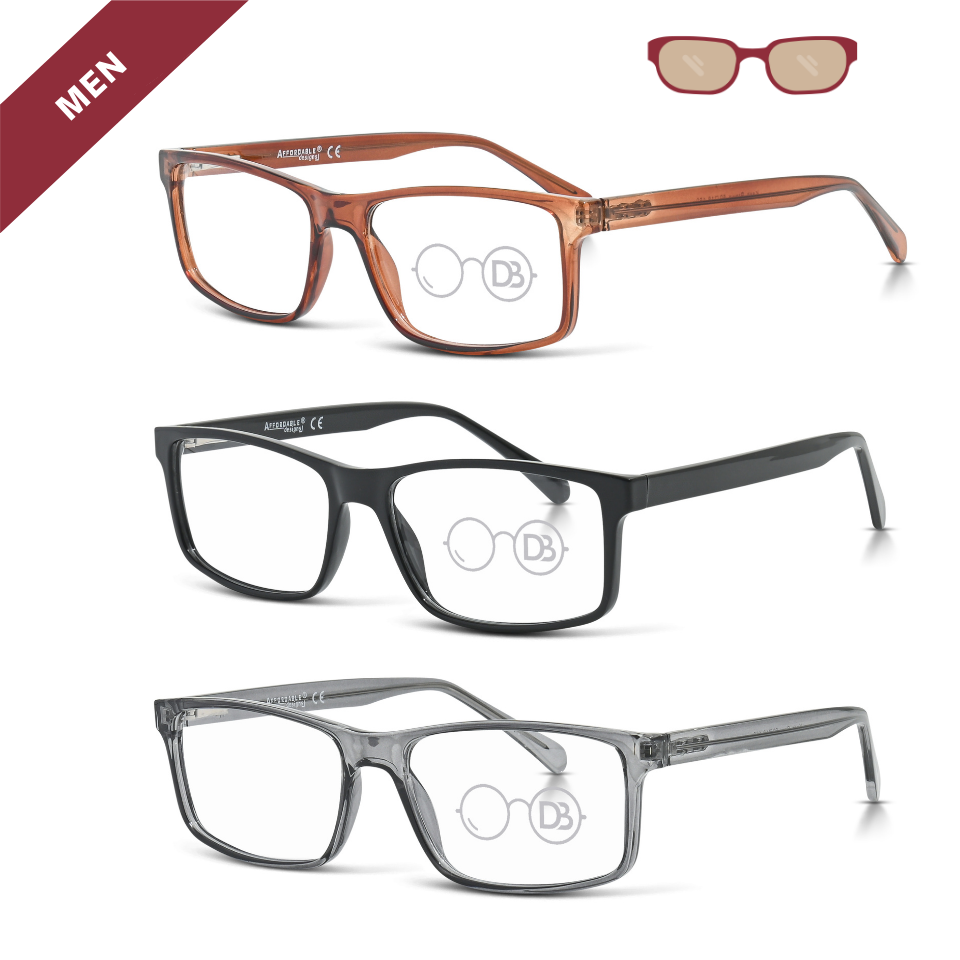 Kash – Wide Dual Bifocal Reading Glasses for Men