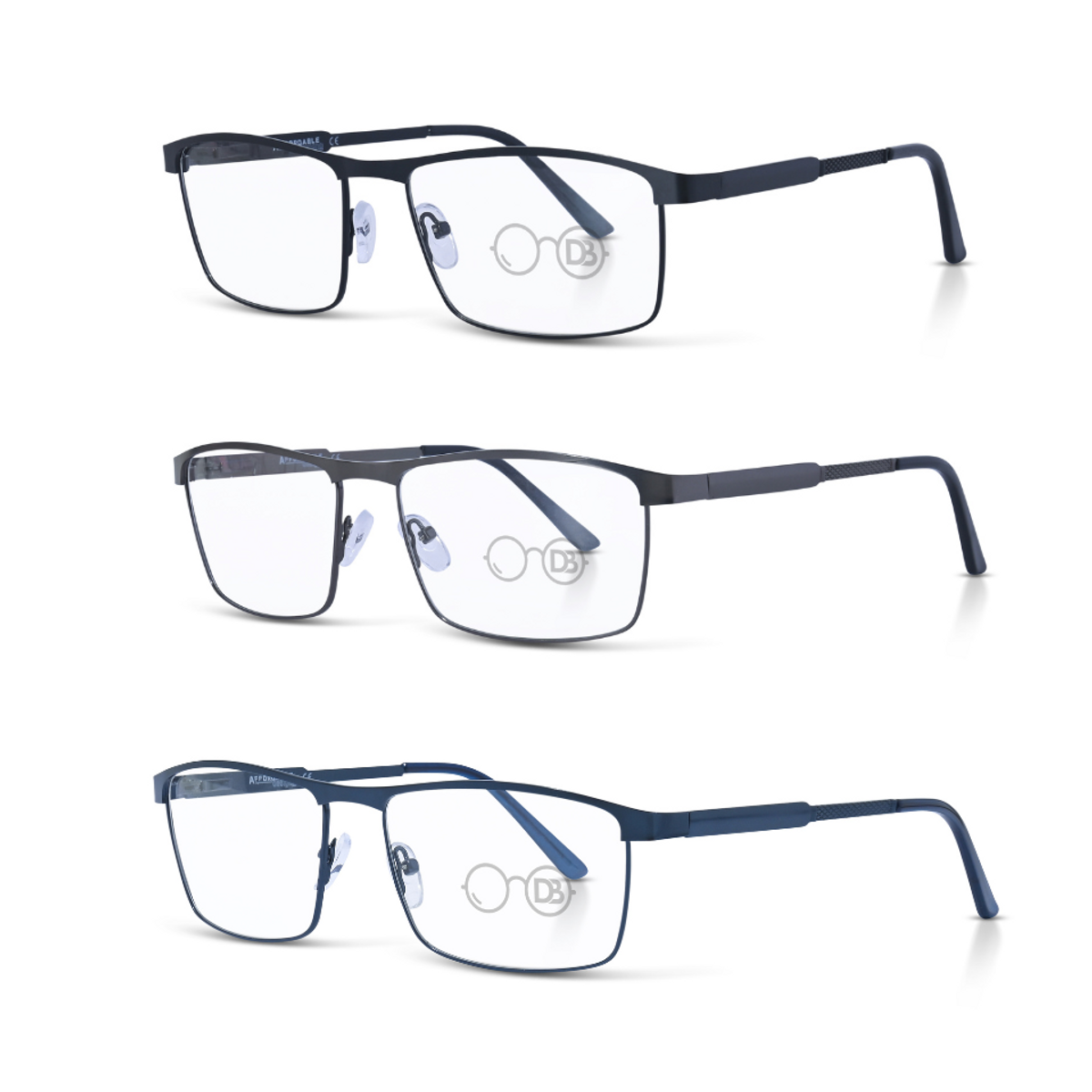 Joel XL Blue Light Reading Glasses | Metal Rectangle Frames Joel XL Blue Light Reading Glasses | Metal Rectangle Frames