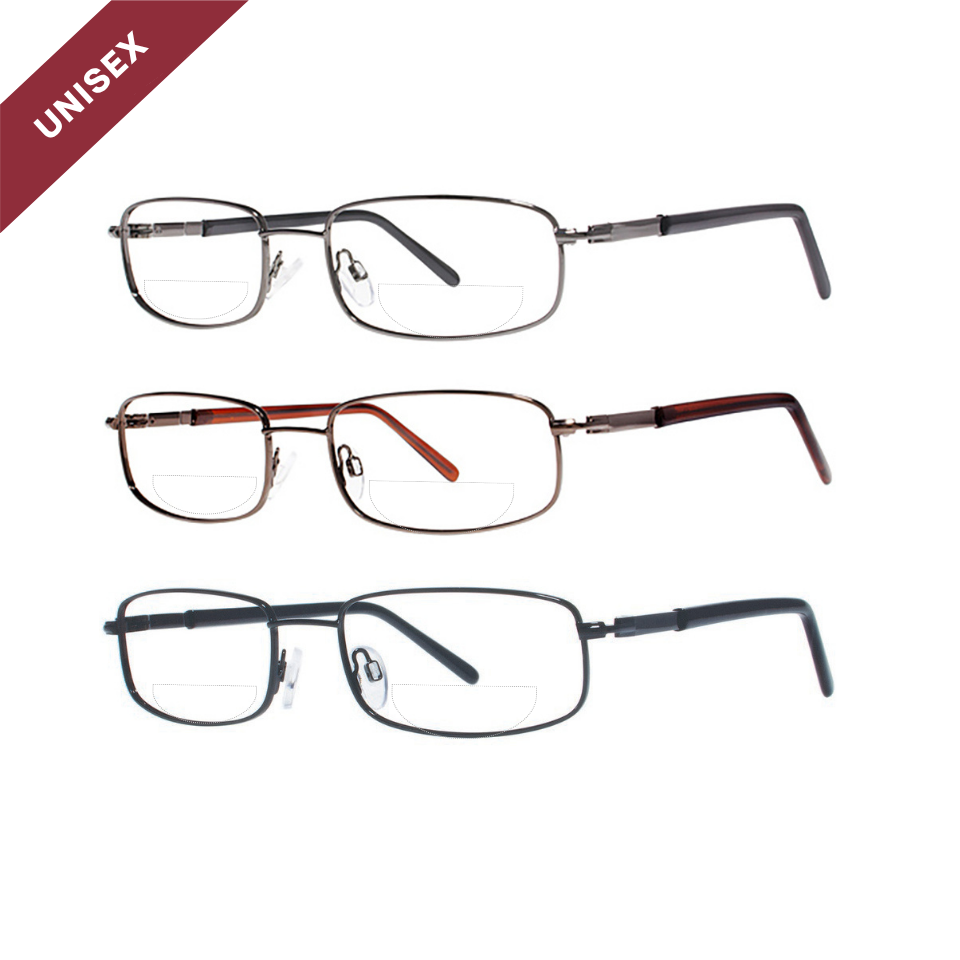 Jazz - Multi-Size Oval Dual-Strength Bifocal Reading Glasses