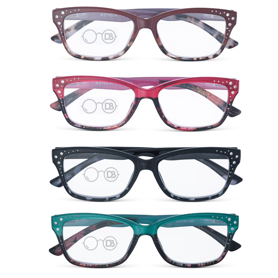 Sparkly Rhinestone Reading Glasses - Glitter display picture 1