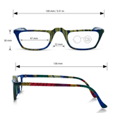 Bright Colorful Half-Eye Readers with Matching Case- South Seas