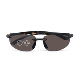 Rimless wrap bifocal sunglass readers- Air Show