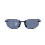 Rimless wrap bifocal sunglass readers- Air Show
