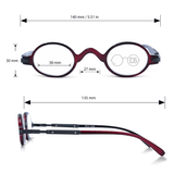 Vintage Round High Power Reading Glasses - Successful