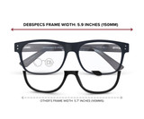 William XL Reading Glasses for Men - Wide Rectangle Frames