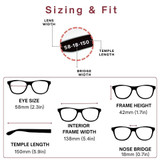 William XL Reading Glasses for Men - Wide Rectangle Frames