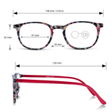Round High-Power Reading Glasses with case -Dakota