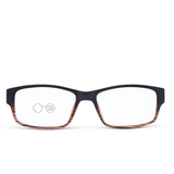 XL Edgy Rectangle Optical Quality Reading Glasses- Slam Dunk