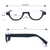 Clear Half Moon Reading Glasses - Cabriolet