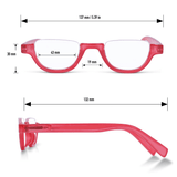 Clear Half Moon Reading Glasses - Cabriolet