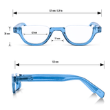 Clear Half Moon Reading Glasses - Cabriolet