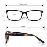 XXL Rectangle Reading Glasses - Sharp