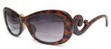 Tortoise brown color bifocal sunglasses with fancy temples
