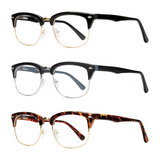 Retro Browline Reading Glasses - Malcolm