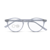 Large Round Translucent Colored Reading Glasses - River
