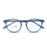 Large Round Translucent Colored Reading Glasses - River
