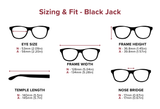 Designer Reading Glasses - Black Jack