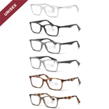 Shelby – Wide Rectangle Dual-Strength Bifocal Extended View Reading Glasses