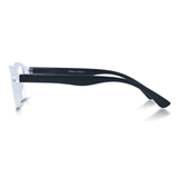 High Power Rimless Lightweight Half Frame Reader - Plume